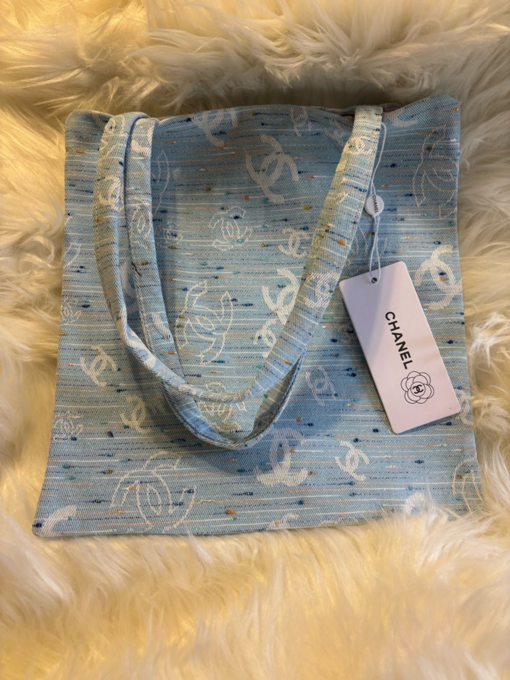 CC Light Blue Beaute Canvas Tote